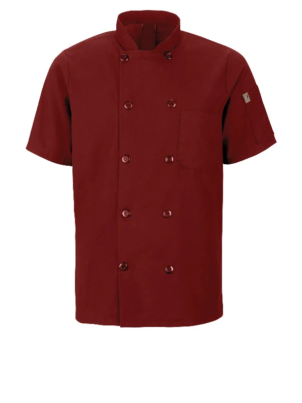 Men's Short Sleeve 29.5" Chef Coat with OilBlok + MIMIX™ Blouse Shirt Tunic