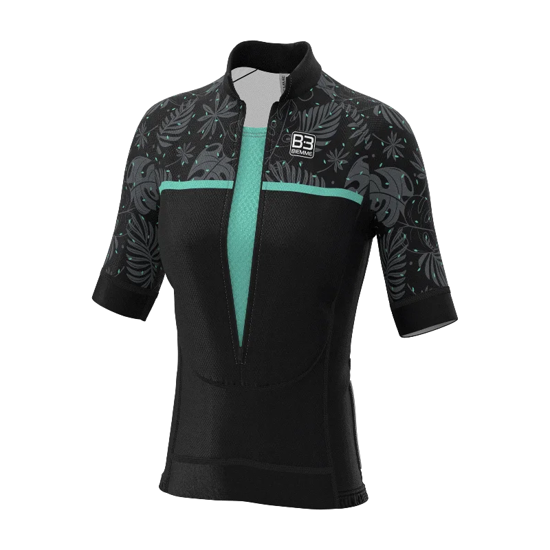 Dark teide short sleeve jersey - Teal Lightweight Jersey Top