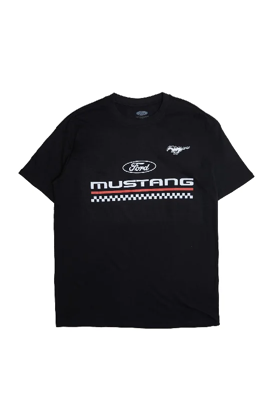 Ford Mustang Graphic Relaxed Tee Collared T-Shirt Boat Neck A-Line