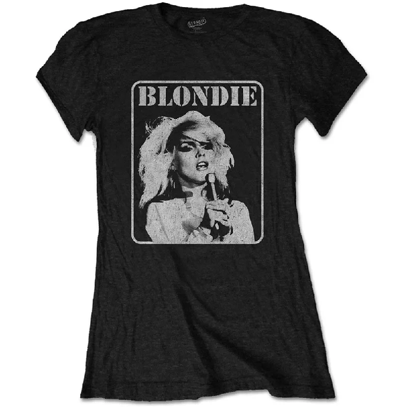 Blondie Presente Poster Ladies T-Shirt Mesh Blend Leather Blend Suede Blend