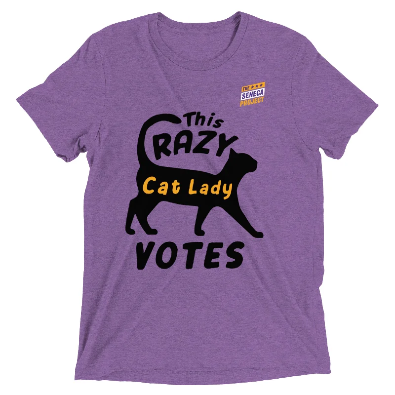 THIS CRAZY CAT LADY VOTES UNISEX T-SHIRT Lace Blend Ribbed Blend Corduroy Blend