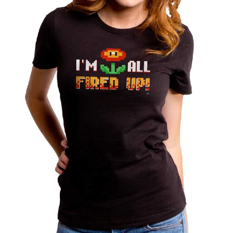 I'm All Fired Up Women's T-Shirt Chenille Brocade Lace