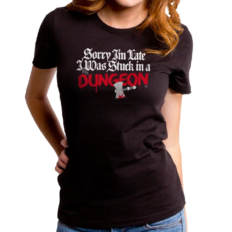 Stuck In a Dungeon Women's T-Shirt Rayon Velvet Corduroy