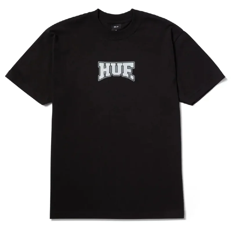 Huf Womens Home Team S/S Tee Black Chenille Fabric Brocade Fabric Lace Fabric