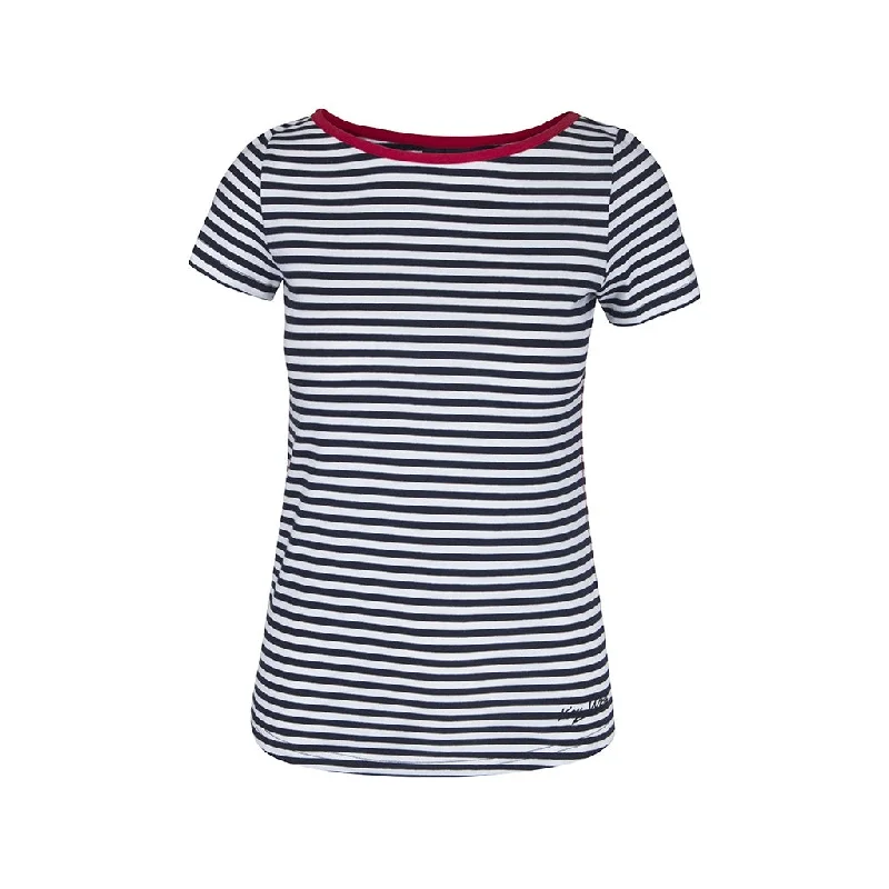 Luella Striped Short Sleeve Tee - SR Navy/Pearl Fashionable Trendy Casual