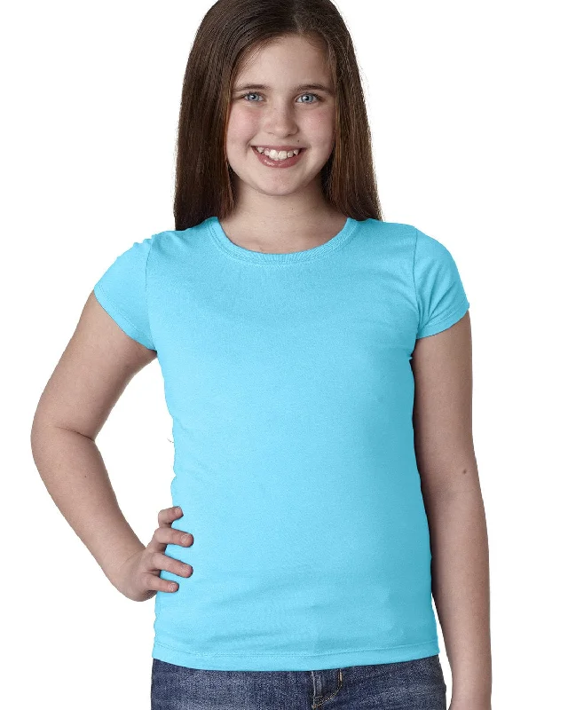 Next Level Girls Princess Tee | Tahiti Blue Mesh Canvas Denim