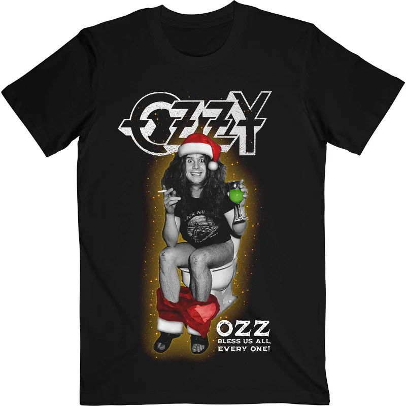 OZZY OSBOURNE Attractive T-Shirt, Ozz Bless Us All Mesh Blend Leather Blend Suede Blend