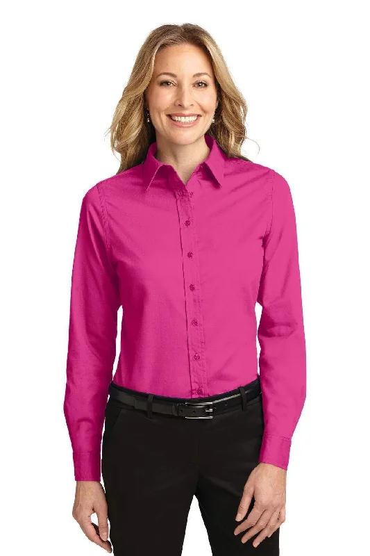 Port Authority Ladies Long Sleeve Easy Care Shirt.  L608 Cotton Fabric Linen Fabric Terry Fabric