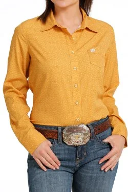 WOMEN'S CINCH ARENAFLEX BUTTON-DOWN WESTERN SHIRT Rayon Velvet Corduroy